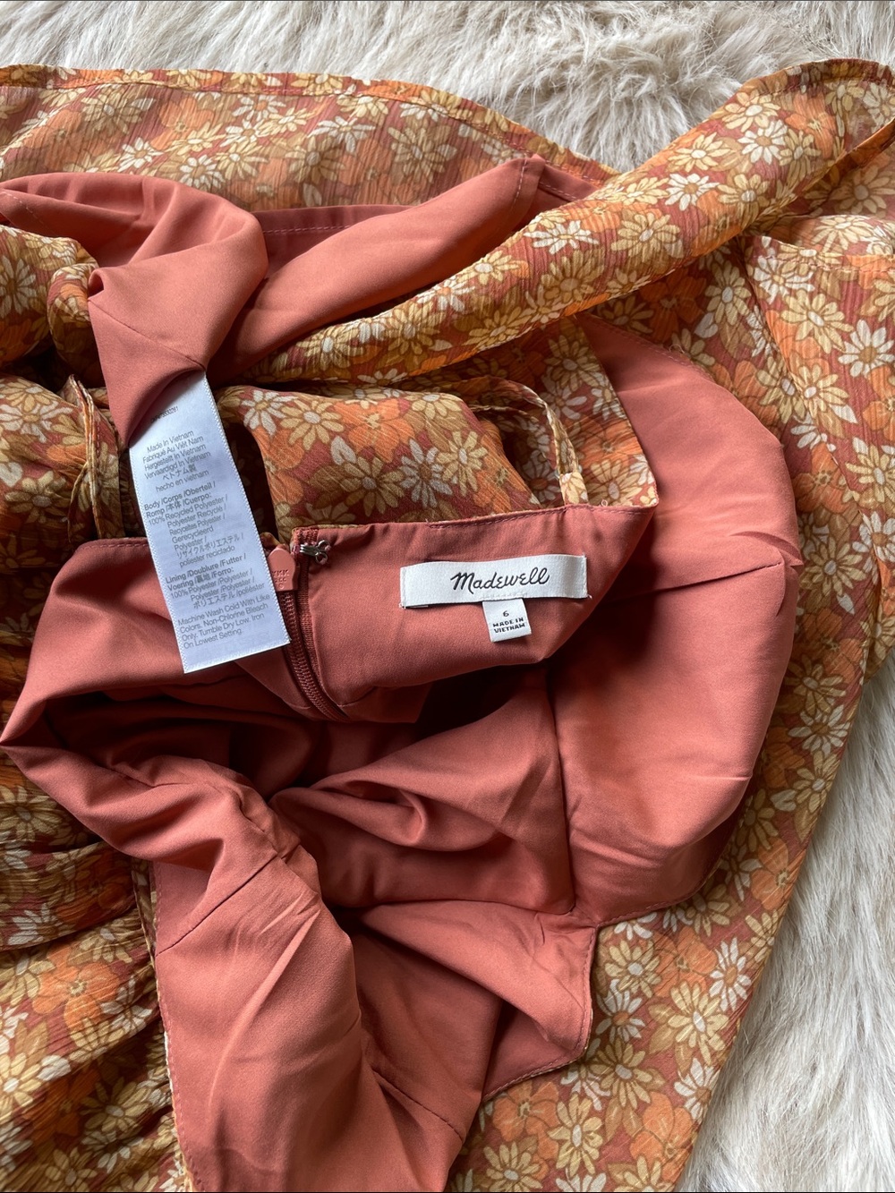 Madewell Georgette Ruffle-Sleeve Tiered Midi Dress in Daisy Meadow - Picture 7 of 7